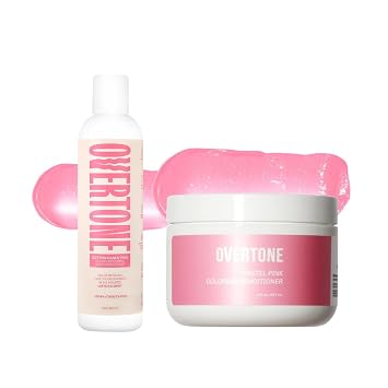 oVertone Semi-Permanent hair Dye & Daily color Depositing Conditioner, Refresh Color & Prevent Fading, Vegan & Cruelty-Free, Cotton Candy