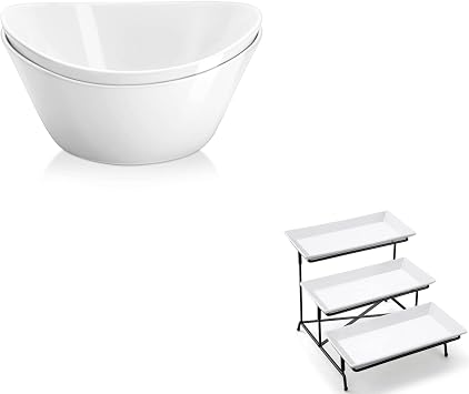 40 oz Salad Bowls Yedio 3 Tier Serving Tray