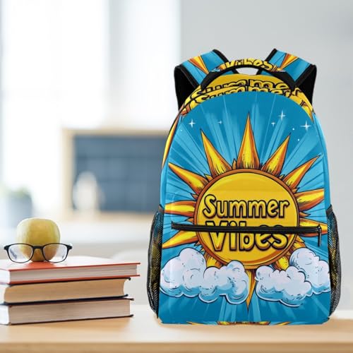 Sac à dos d'école multicolore taille unique avec porte-bouteille - 6
