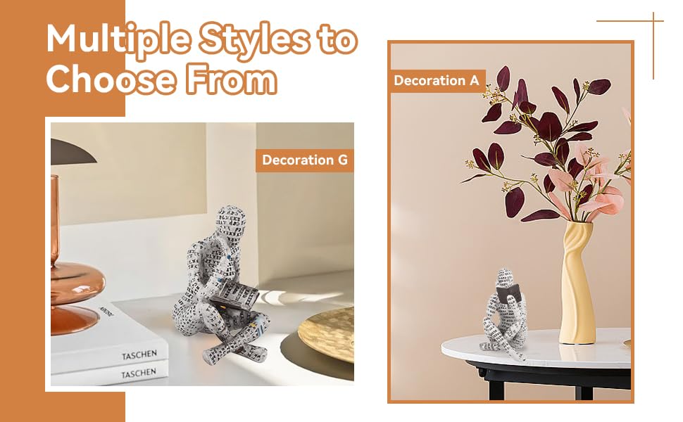 Ornament Display,Reading Woman Figurine Pulp Woman Reading Bookshelf Decor Thinker Style Resin Statue