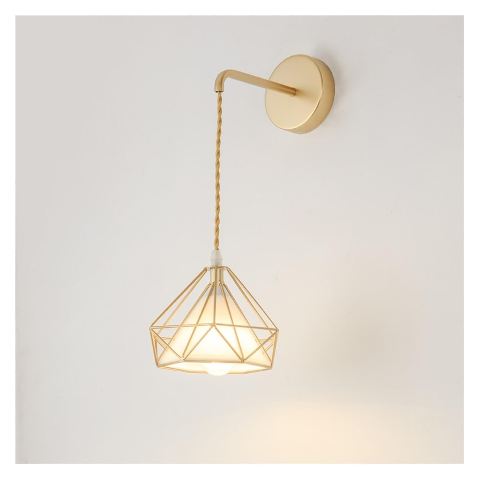 Lampe de chevet design de personnalité fil suspendu en diamant pour salon
