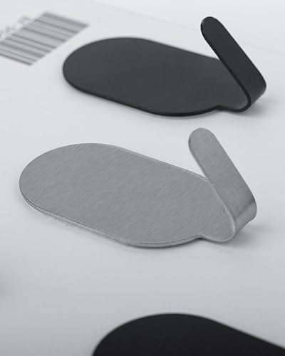 Miniatura 3 de 3 ganchos adhesivos de acero inoxidable resistentes para toallas de baño y pared, ganchos blancos duraderos autoadhesivos para colgar batas,