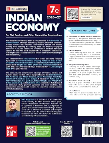 Image of Indian Economy Courseware, 7e by IAS Nitin Singhania for UPSC 2026-27 | 16 Years' Prelims (2010-2025) & Mains PYQs (2021-2025) | 20+ Author Videos | 400+ Practice Questions | Full Colour eBook