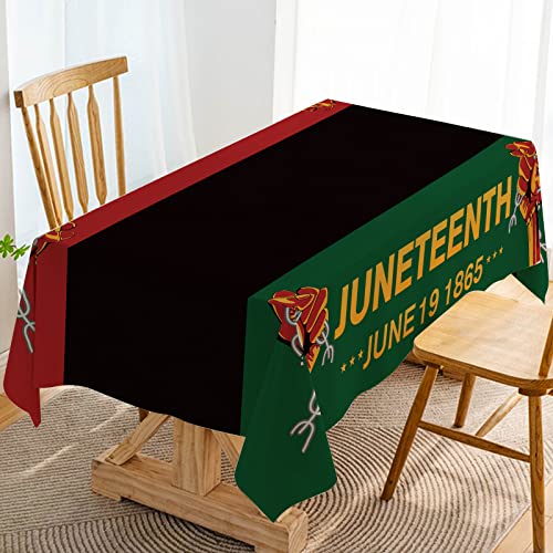 Hafangry Juneteenth Tablecloth June 19 1865 African American Freedom Day Independence Day Celebration Indoor Outdoor Party Table Cloth Kitchen Dining Room Table Cover Decoration #TOP16