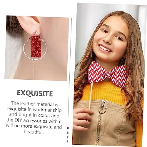 CRAFTHROU Kit De Joias De Couro De Folha De Natal Com 12 Peças Folhas De Couro Sintético Tecido De N