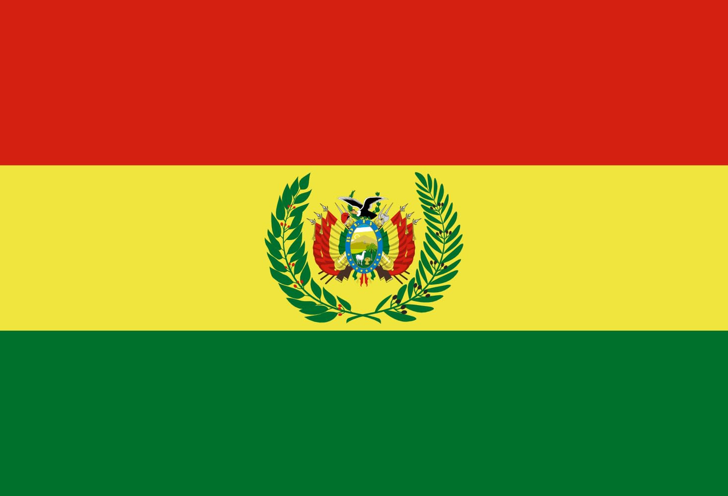 Drapeau Bolivia Guerra grand format broderie militaire premium