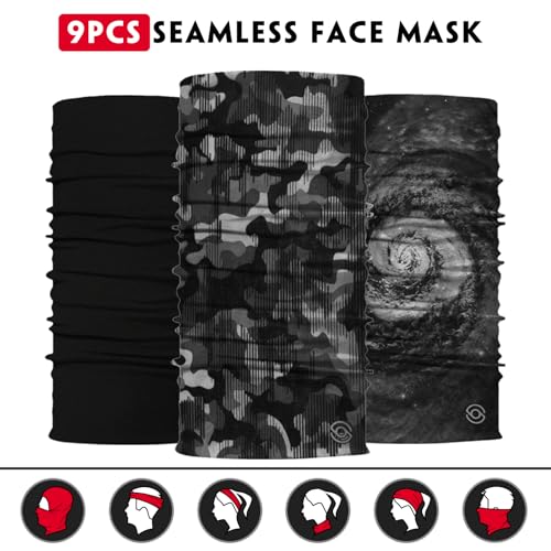 Image of Neck Gaiter for Men Women Headwear Bandana Head Wrap Face Scarf Mask Cover Warmer Balaclava-Seamless & Versatile