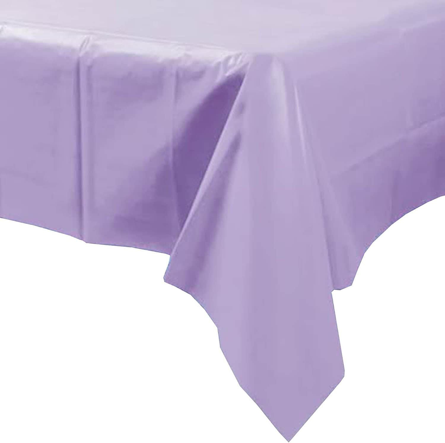 25 x Paper Table Cover 90cm x 90cm Lilac Disposable Square Folded Table Cloth for Christmas New Year Parties Catering Supply