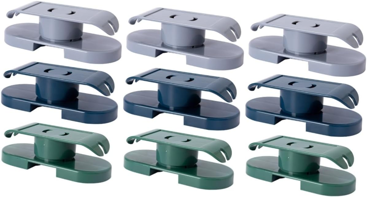 HOMSFOU 3sets Power Cord Organizing Rack Socket Stand Adhesive Cable Organizer Socket Cable Fixer Desktop Organizer Stand Cable Bracket Extension Socket Buckle Cable Holders Abs 3pcs*3