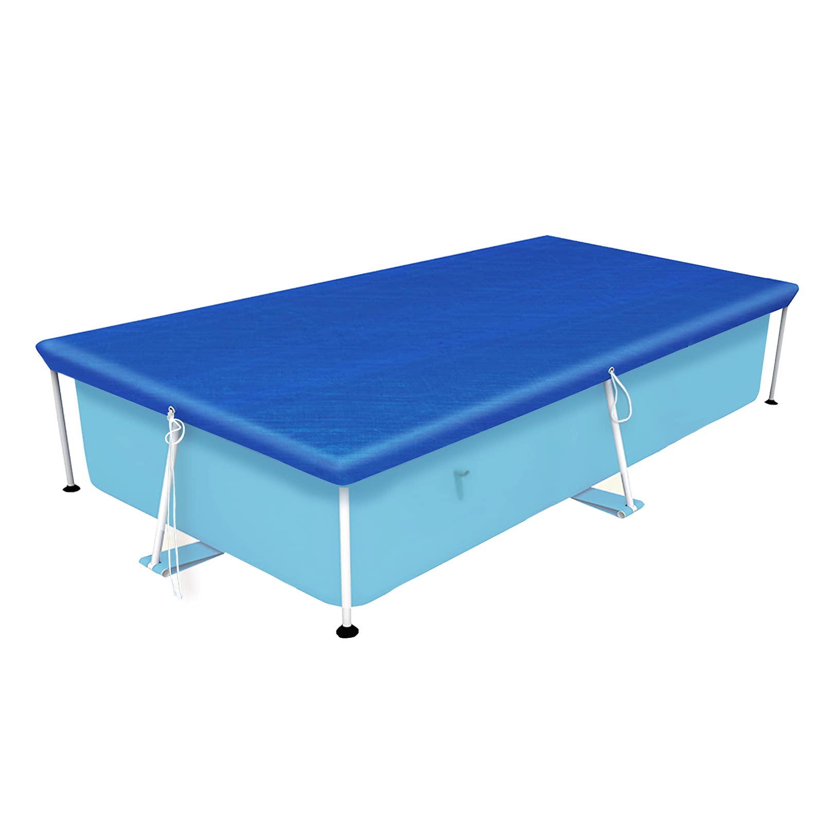 NA Rectangular Pool Cover - Poolabdeckplane - 304 x 205 cm - Für Frame Swimming Pool Abdeckplane Plane Schutzplane Winddicht Regenfest Staubdicht