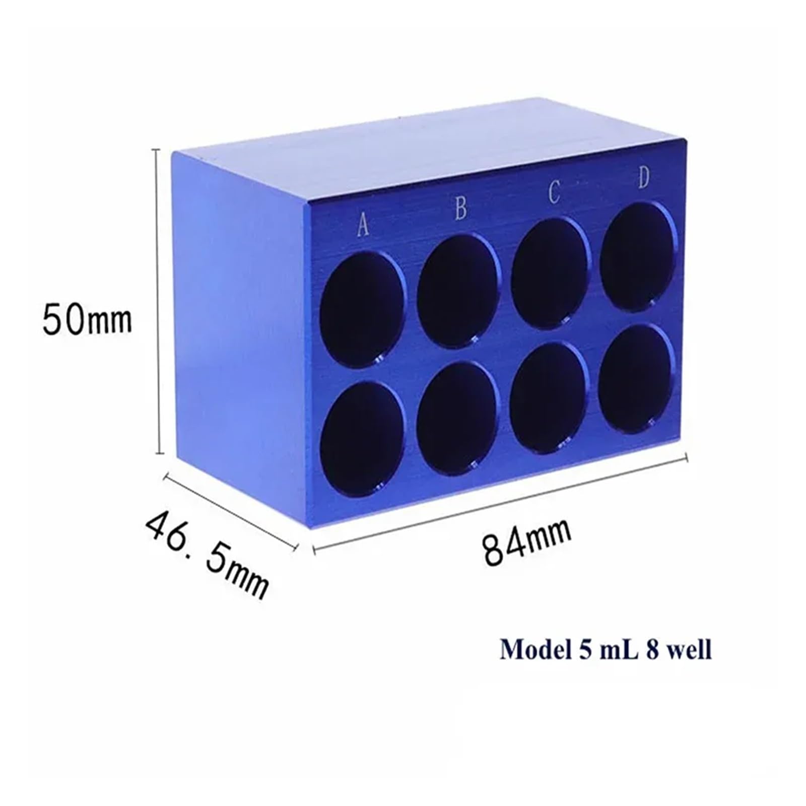 Enfriador PCR con termostato de baja temperatura, caja de hielo de aluminio de 0,2/1,5/2/5/10/15/50 ml(1.5ml 18 well 1PCS)