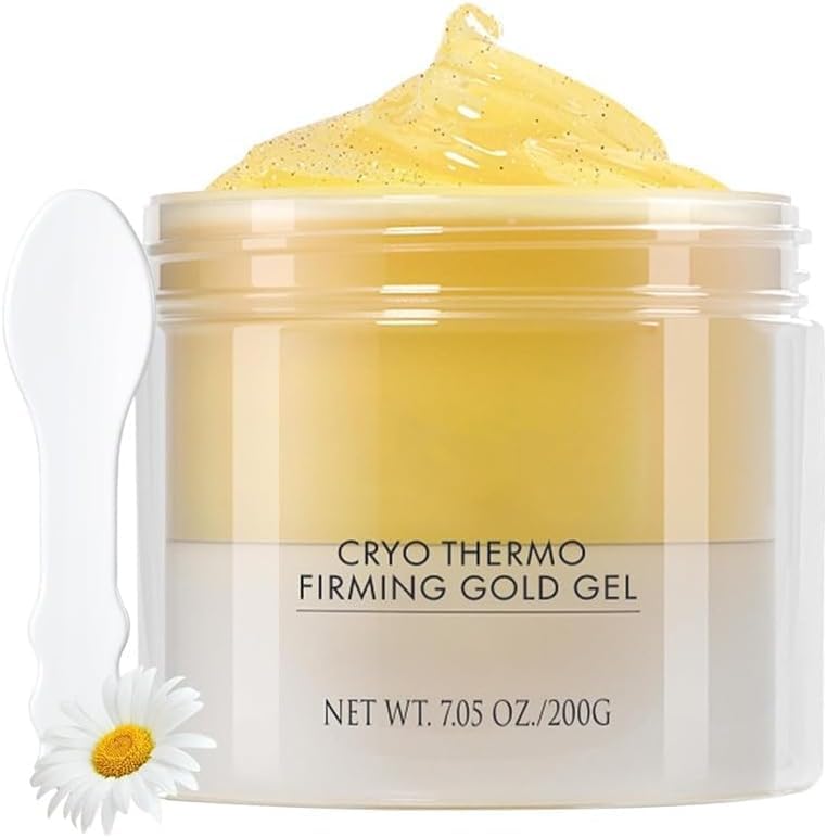 Gel Reafirmante con Oro: Gel Potenciador de Sudoración para Abdominales, Muslos y Brazos — Reafirma, Tensa, Promueve la Sudoración y Mejora la Elasticidad de la Piel