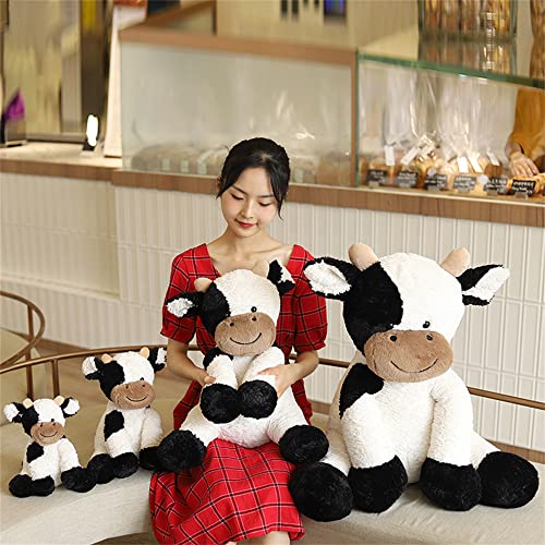 Pangcangshu Cow Year Plush Toy Cute Cattle Stuffed Animals Cattle Soft Doll Kids Toys Birthday Gift For Children (Black And White, 50Cm/19Inch) #TOP4