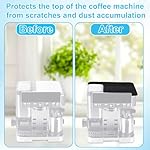 Top Mat for Ninja Luxe ES601 Espresso Coffee Machine, Food Grade Silicone Top Protector Anti-Slip Heat Resistant Waterproof Maker Pad Accessories for Ninja Luxe Cafe (Black) - Image 6