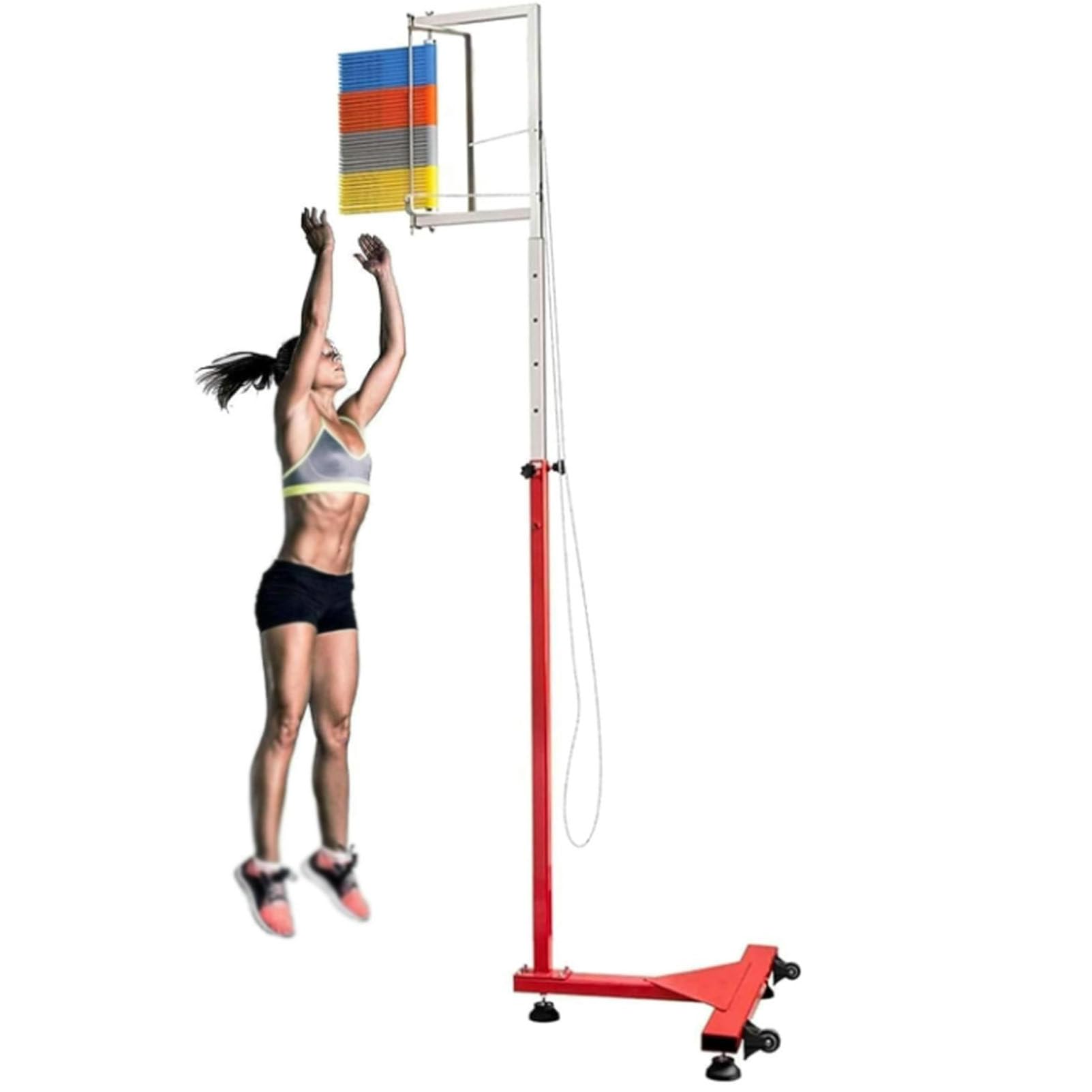 Regulowana wysokość, pionowy trener skokowy, do szkoły gimnastycznej, pionowy miernik skoków, sportowcy sportowi trenują pionowy tester skoków, łatwe w montażu pionowe narzędzia pomiarowe, 1,7-3