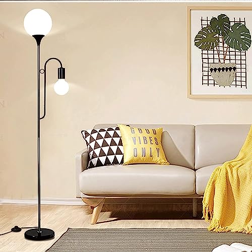 Lámpara de pie para sala de estar con diseño de marcos metálicos y luz de piso moderna 2