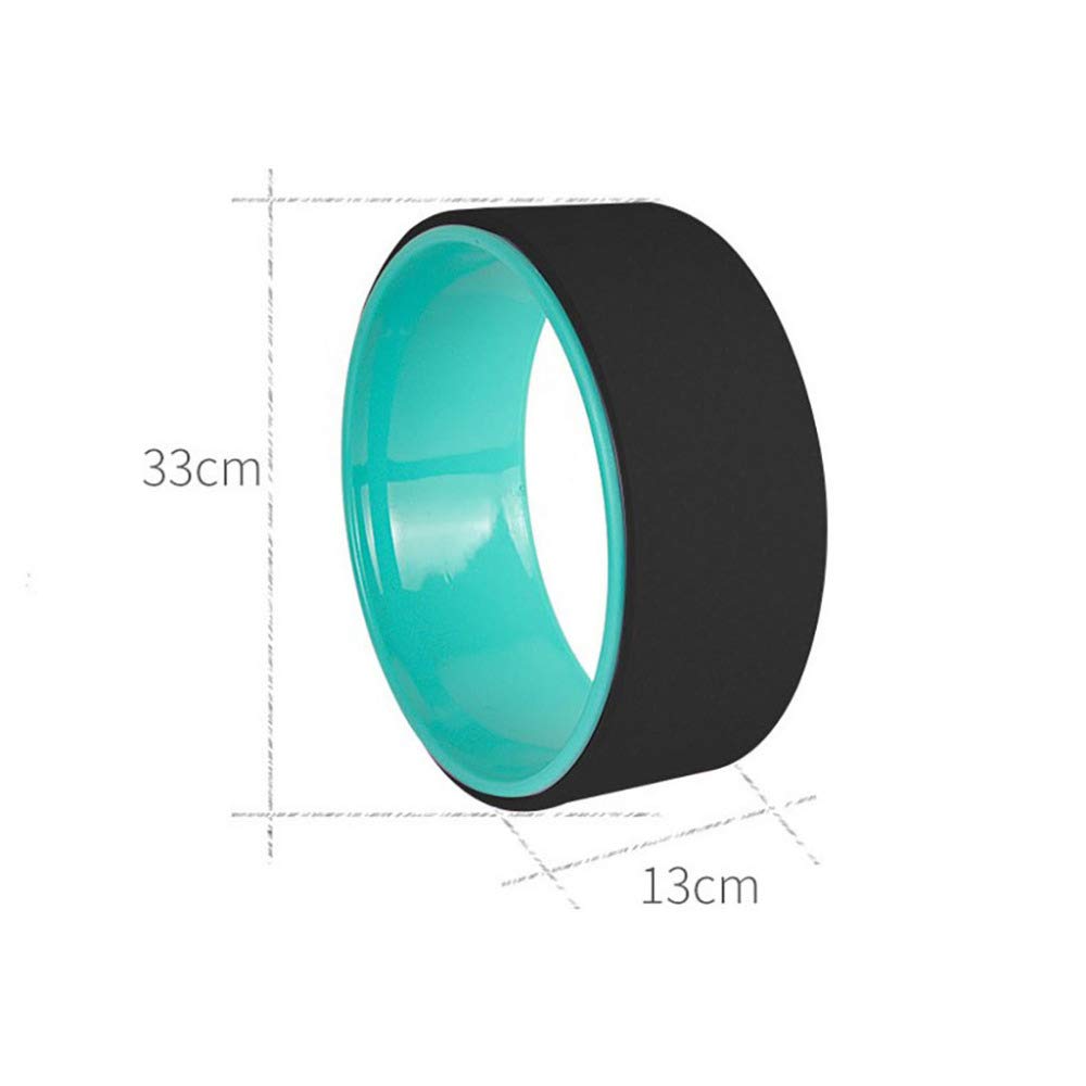 Ruota yoga Diametro 33 cm X Larghezza 13 cm Rullo per Cerchio per Yoga Miglioramento Dei Manipoli Equilibrio Flessibilità Inversioni Mal Di Schiena Curve Di Pilates Confortevole/Nero / 13cm