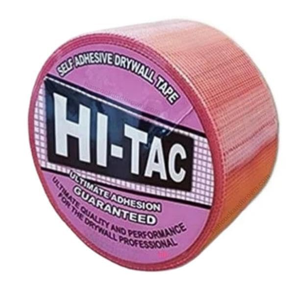 10 x Hi-Tac Self Adhesive Drywall Scrim Tape 100mm x 45M Drywall Plasterers Mesh Tape