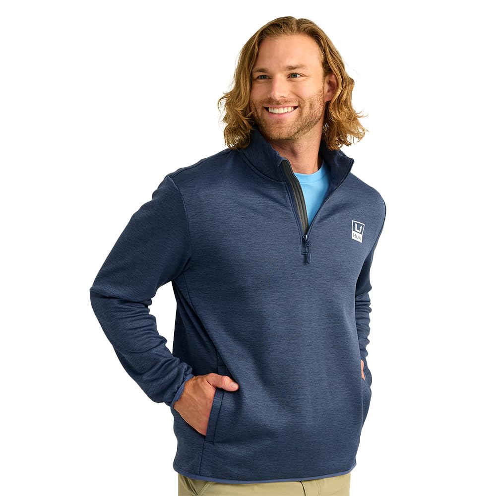 HUK Men's Coldfront+ 1/4 Zip, Performance Fishing Jacket for Men
