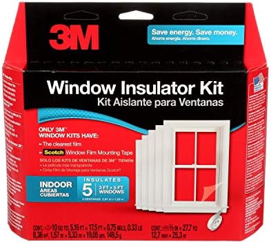 3M Indoor Window Insulation Kit, Insulator Kit for 5 - 3'x5' Windows