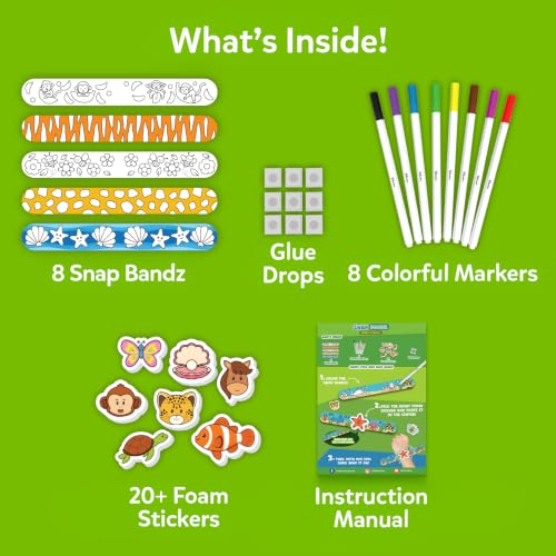 Image of Skillmatics Snap Bandz - Animals, DIY Jewelry Art & Craft Activity