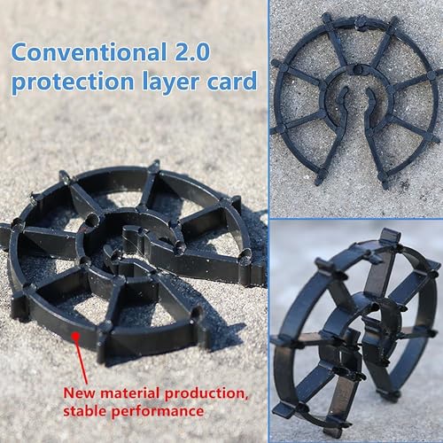 100 Stk Abstandshalter Bewehrung für Baustahlmatte mit einem Durchmesser von 8 bis 12 mm Vertikale Befestigung, Verstärkung für Betonstahl, Schalungszubehör zum Einrasten (20 mm)
