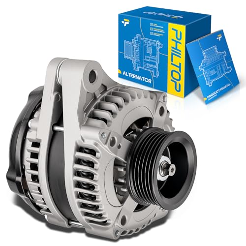 Image of PHILTOP Alternator 11391N Fit for Honda 2009-2011 Pilot, 2008-2010 Odyssey, 2011-2013 MDX, 2009-2011 2013-2014 TL, 2009-2011 Ridgeline, 2009-2012 RL, 12V 130Amp CWS6 Groove Pulley 11391N