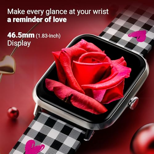 Image of Fire-Boltt Ninja Call Pro Plus Checkmate Smart Watch 1.83 inch with Bluetooth Calling, AI Voice Assistance, 100 Sports Modes IP67 Rating, 240 * 280 Pixel High Resolution (Black Valentine)