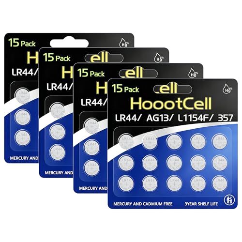 Baterías alcalinas LR44 60 unidades para reloj miniatura 1