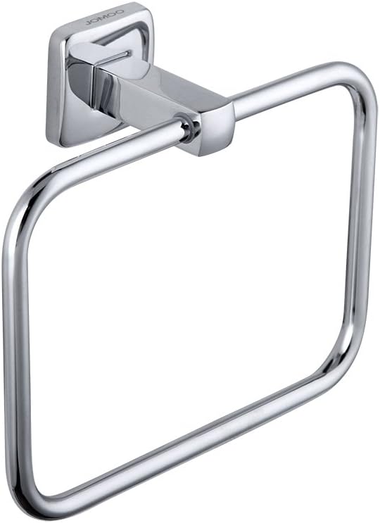 JOMOO Square Bathroom Towel Ring Wall Mounted Stainless Steel Towel Holder Hanging Towel Hanger Bathroom Accessories, Chrome