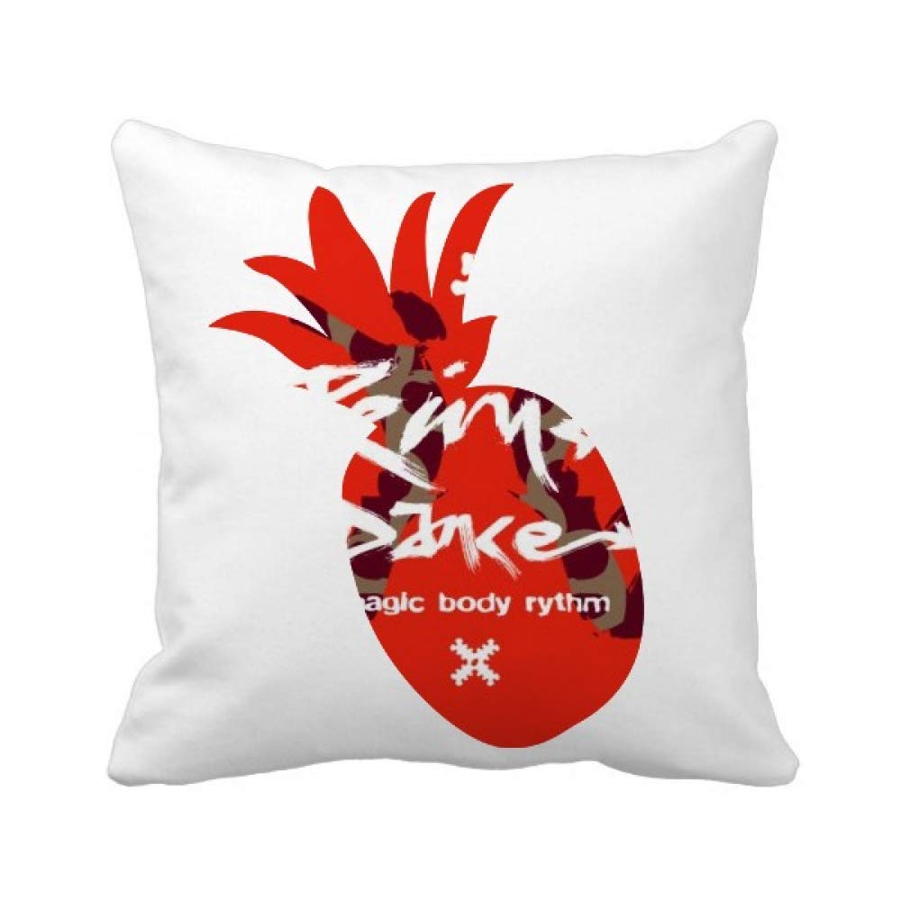 Housse de coussin motif ananas musique de rue pour une ambiance joyeuse