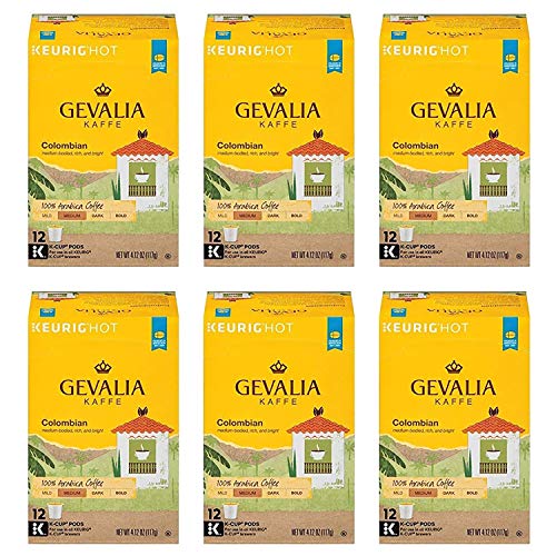 Gevalia Colombia Medium Roast K-Cup Coffee Pods (72 Pods, 6 Packs of 12)