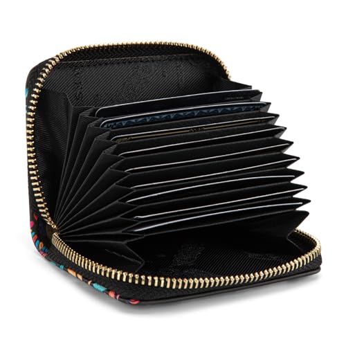 Image of Montana West Credit Card Holder Small RFID Wallet Compact Mini Card Organizer Case with Zipper Gifts