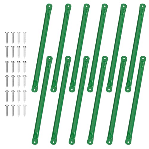 SUNSHINE FARMRE 21 Inch Monkey Bars Kit Playground Monkey Bar Ladder Rungs for Backyard Kids Indoor Outdoor Metal Monkey Bars Swing Set Playset Accessories (12 Pcs, Green)