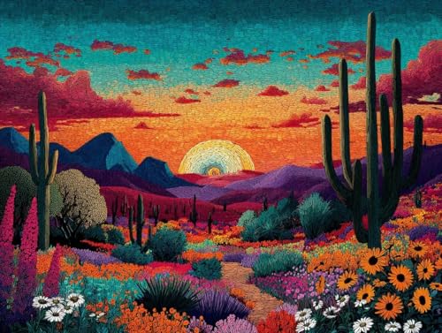 大人のための数字油絵キット DIY カラーサンセット 油絵セット 40x60cm アクリル絵の具 筆 ブラシ/フレームレス癒し ストレス解消 趣味 プレゼント- 集中力とリラックス効果、インテリアとして、贈り物に最適、脳トレにも、デコレーション、簡単、人気