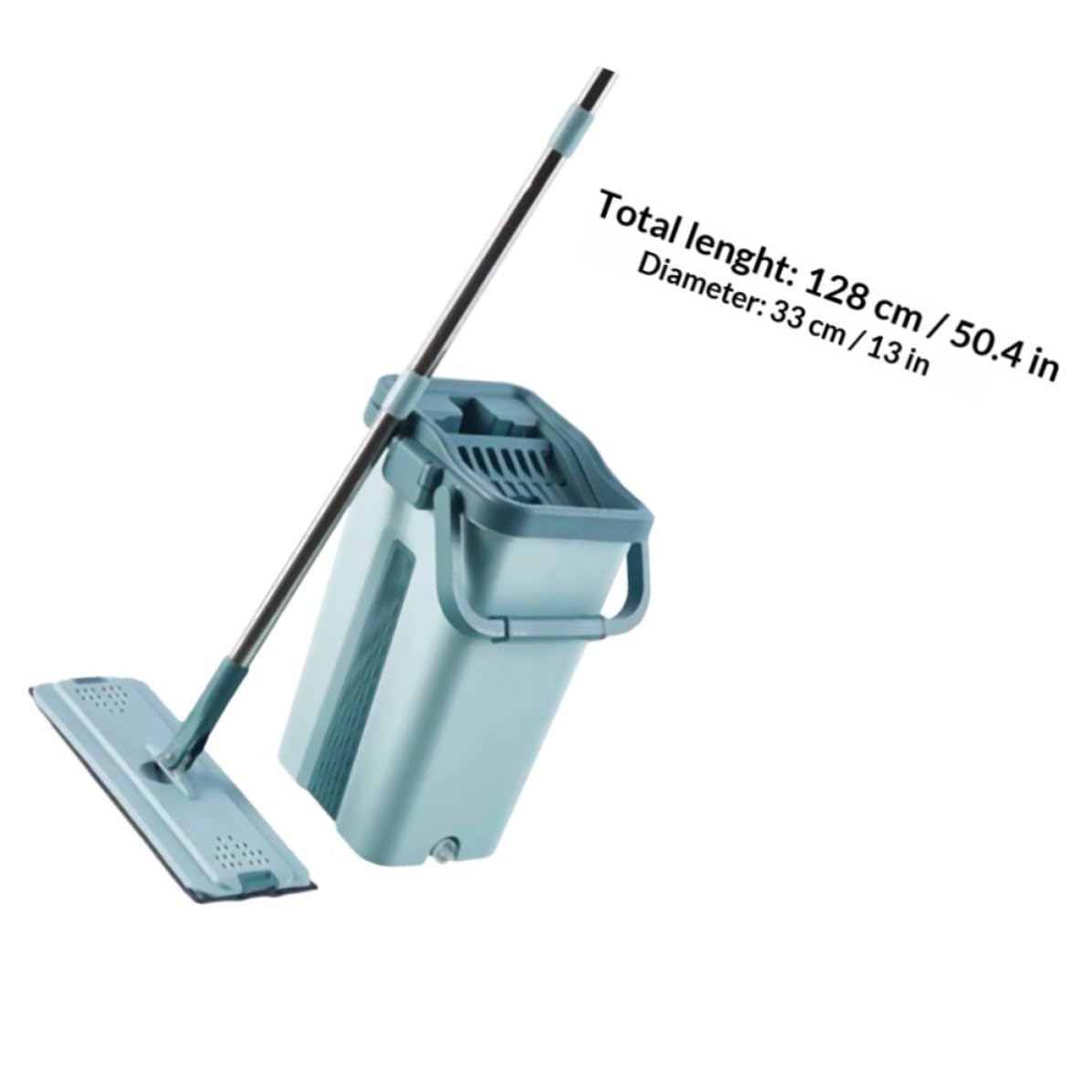 SEWACC Mini Trapeador de Microfibra Cubo de Fregar y Escurridor Integrado para Limpieza sin Esfuerzo, Adecuado para Suelos Secos y Húmedos Hogar