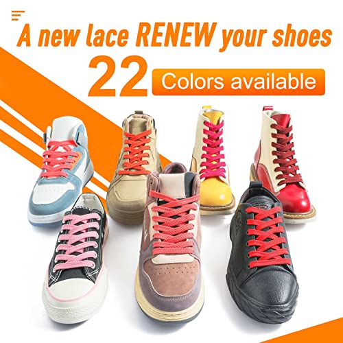 Image of VSUDO 2 Pairs Double Layer Flat Sneaker Shoe Lace, Flat Shoelace /Shoe String