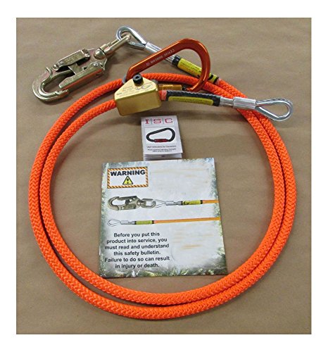 Arborist Climbing 5/8 X 12FT STEELCORE FLIP LINE KIT Carabiner 75243