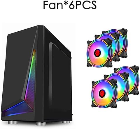 Red tide Panel De La Caja ATX Semitorre para Juegos De PC Caso -Tempered De Cristal De E/S USB 3.0 Integrado RGB De Iluminación, Negro Informática,Componentes,Dispositivos externos,Cajas de ordenador de sobremesa