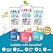 BUBBL'R Sparkling Water, 3 Flavors with Natural Caffeine, triple berry breez'r, twisted elix'r, tropical dream'r, Antioxidants, 0 Sugar - 12 Fl Oz Cans, 12 Count