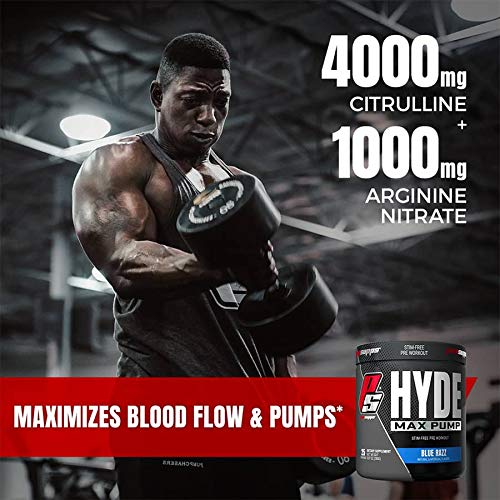 Prosupps Hyde Max Pump Pre Workout For Men And Women - Nitric Oxide Supplement For Energy, Pump And Endurance - Stimulant Free Pre Workout To Promote Blood Flow (Cherry Limeade, 25 Servings) #TOP2
