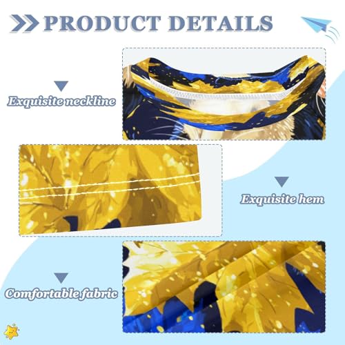 Boys Short Sleeve T-Shirts Opossum Mouse Gold Rashguard Kids Swim Shirts Sun UPF 50+3