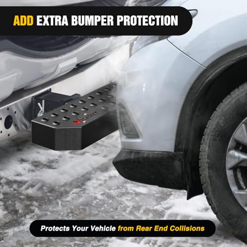 Image of Nilight Hitch Step with 2 inch Hitch Receiver Rear Bumper Guard Protector 11.9 Inch with 5 /8 inch Hitch Pin Clip Upgraded Textured Black Anti Slip Hitch Step Bar for Pickup Truck Car SUV