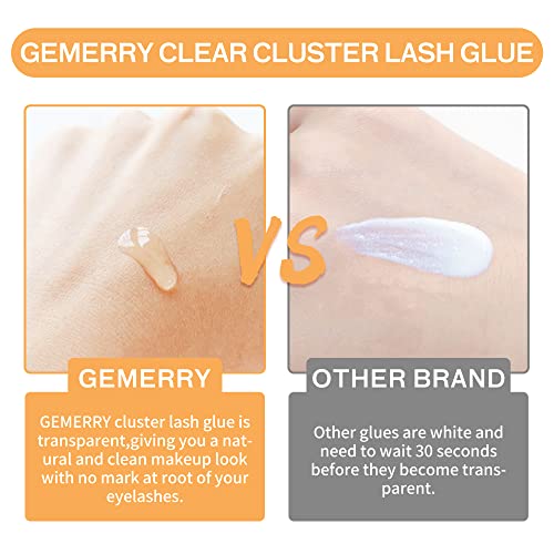 Gemerry Cluster Lash Glue Clear Eyelash Glue Fast Drying Long Lasting Individual Lash Glue For Lash Clusters Adhesive 5Ml #TOP3