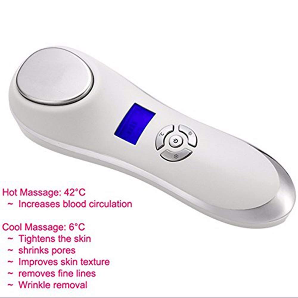 Masaje Facial y de Ojos Eléctrico Antienvejecimiento USB Recargable Caliente y Frío Máquina de Martillo Vibración Belleza