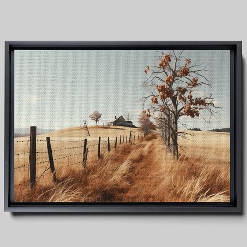 Modern Farmhouse Wall Art, Wheat Field Print, Country House