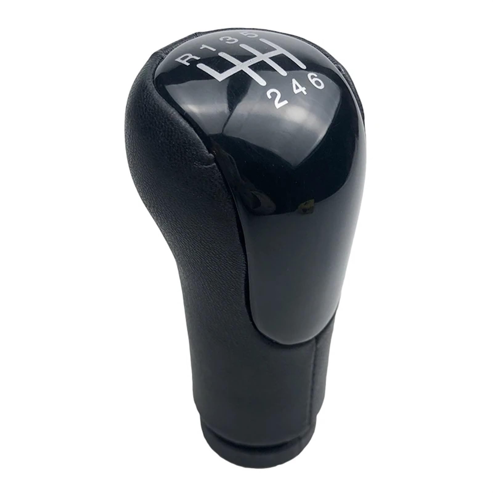 Hsukiho 6 Speed Black Car Shift Knob Cover For Fiesta For Fusion For Transit For Connect 2002-On Gear Shift Knob Lever Shifter Stick Pen Car Interior Accessories(6 Speed Black)