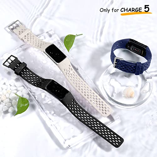 Maledan Pulseiras de substituição compatíveis com Fitbit Charge 5 para mulheres e homens – pulseira