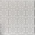 A La Maison Ceilings R125 Emma's Flowers Glue-up Styrofoam Ceiling Tile (256 sq. ft./Case), Pack of 96, Silver Trimmed
