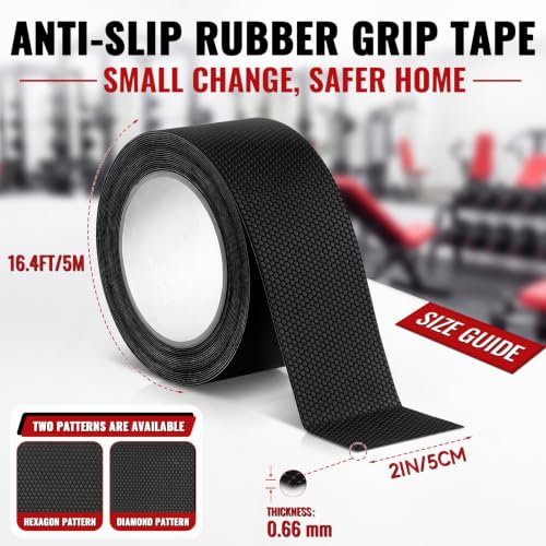 2" x 16.4' Xroam Rubber Grip Non-Abrasive Anti-Slip Tape for Handles - image 2